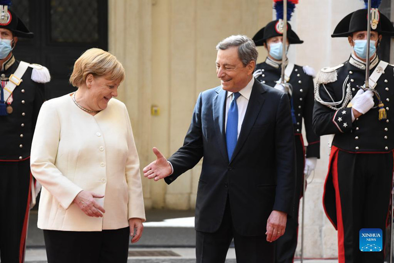 Merkel afanya ziara ya mwisho Italia, akutana na Waziri Mkuu Draghi