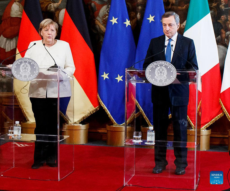 Merkel afanya ziara ya mwisho Italia, akutana na Waziri Mkuu Draghi