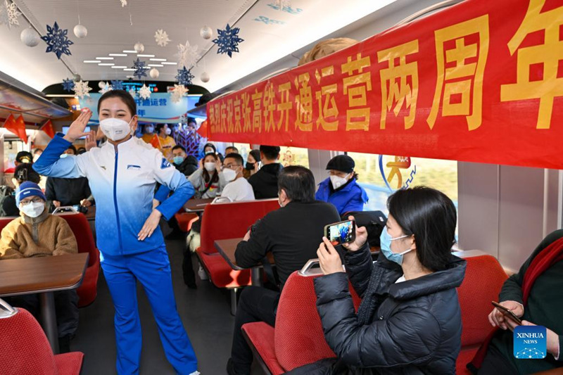 Reli ya mwendo kasi ya Beijing-Zhangjiakou yaadhimisha miaka miwili tangu kuzinduliwa