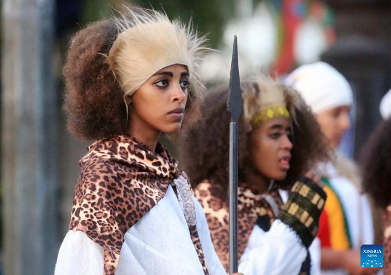 Watu washerehekea Siku ya Ushindi huko Addis Ababa, Ethiopia