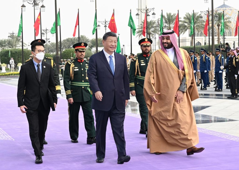 Rais Xi Jinping ahudhuria hafla ya kumkaribisha iliyoandaliwa na mwana mfalme wa Saudi Arabia