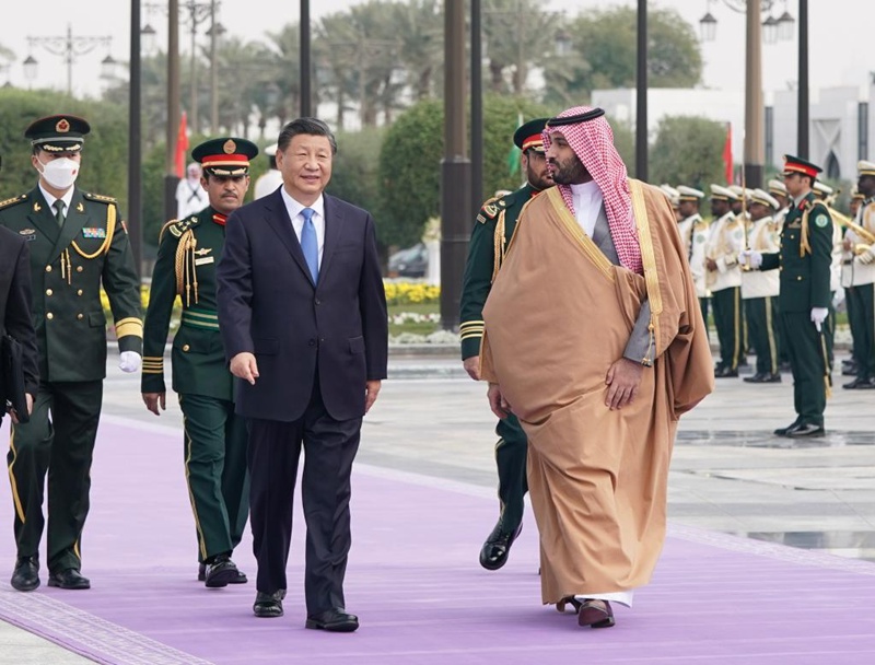 Rais Xi Jinping ahudhuria hafla ya kumkaribisha iliyoandaliwa na mwana mfalme wa Saudi Arabia