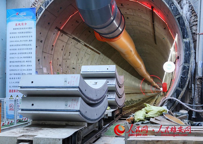 Picha: Ujenzi wa reli ya mwendo kasi ya Eneo Jipya la Xiong’an-Uwanja wa Ndege wa Daxing wa Beijing (R1) chini ya ardhi