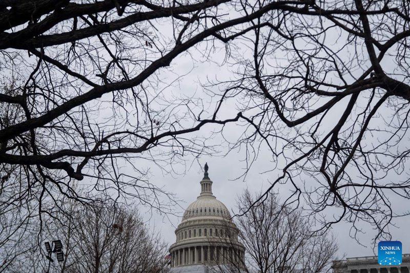 Picha iliyopigwa Januari 3, 2023 ikionyesha Jengo la Bunge la Marekani, Capitol huko Washington, D.C., Marekani. (Xinhua/Liu Jie)