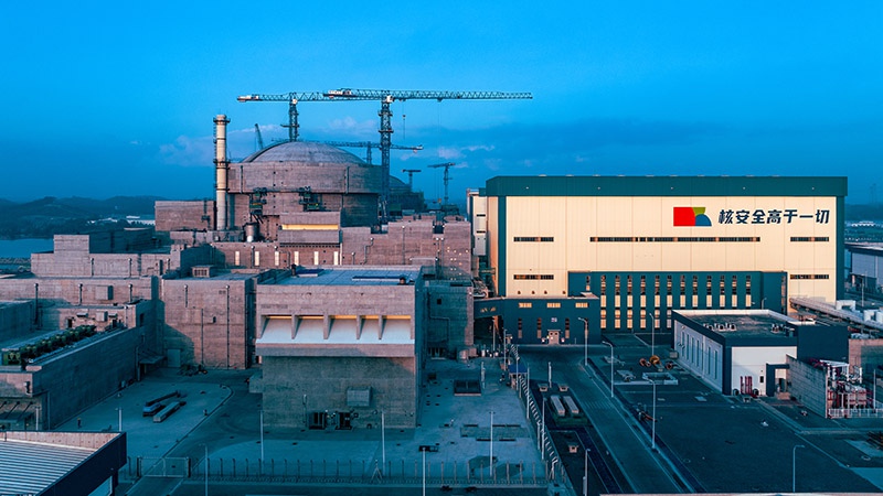 Tarehe 25, Machi, majenereta ya kwanza ya umeme wa nyuklia ya Magharibi mwa China ya “Hualong One” yalianza kufanya kazi. Picha ilitolewa na Shirika la Nishati la General Nuclear la China.