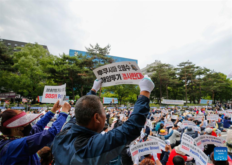 Wavuvi wa Korea Kusini wafanya maandamano kupinga Japan kutiririsha maji machafu ya mionzi baharini