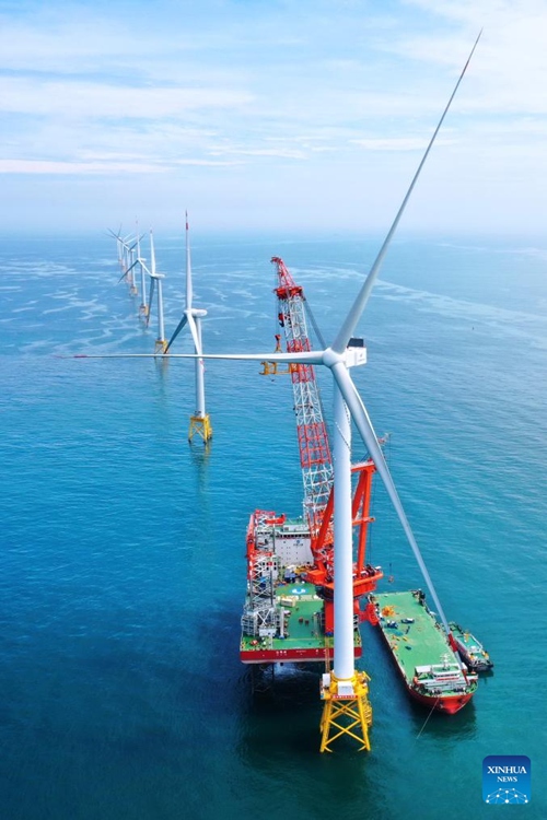 Mtambo wa kwanza duniani wa kuzalisha umeme kwa upepo baharini wa 16 MW waanza kufanya kazi huko Fuzhou, China