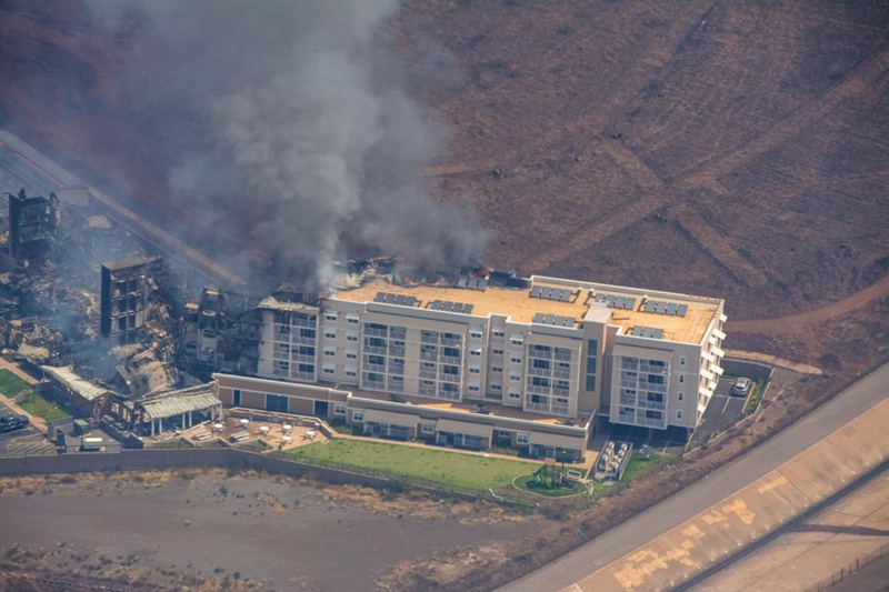 Picha hii iliyotolewa na Kaunti ya Maui Agosti 10, 2023 ikionyesha nyumba zilizoteketezwa kwa moto mkubwa kwenye Kisiwa cha Maui, Hawaii, Marekani. (Kaunti ya Maui/ Xinhua)