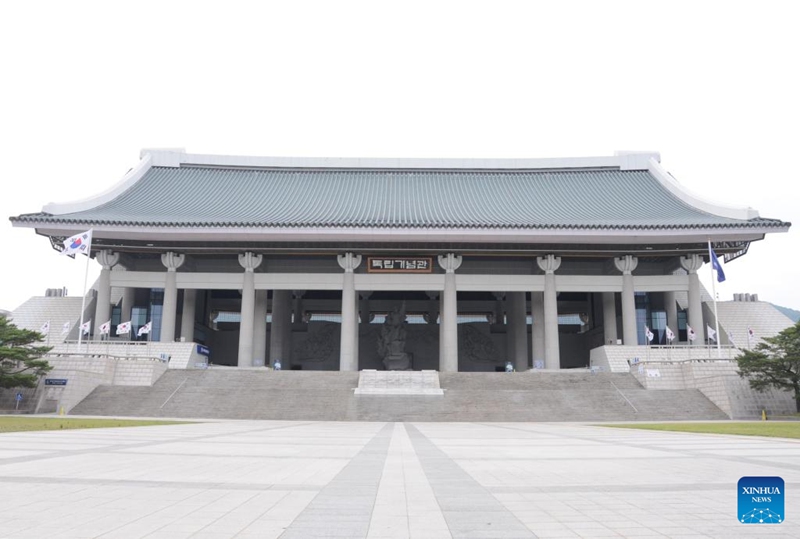 Picha hii iliyopigwa Juni 12, 2023 ikionyesha mwonekano wa nje wa  Jumba la Uhuru wa Korea  lililoko Cheonan, Korea Kusini. (Xinhua/Zhou Siyu)
