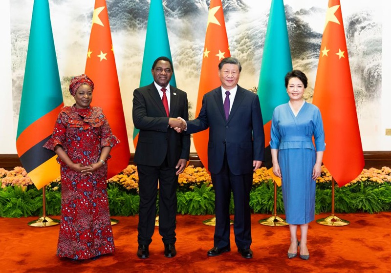 Rais Xi Jinping na mwenzake Hichilema wa Zambia watangaza kuinua hadhi ya uhusiano kati ya China na Zambia