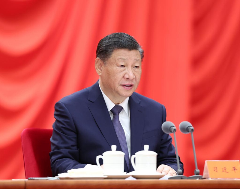 Xi Jinping, Rais wa China ambaye pia ni Katibu Mkuu wa Kamati Kuu ya Chama cha Kikomunisti cha China (CPC) na Mwenyekiti wa Kamati Kuu ya Kijeshi ya China (CMC) akihutubia Mkutano wa Tatu wa Wajumbe wote wa Kamati Kuu ya 20 ya Ukaguzi wa Nidhamu ya CPC  Januari 8, 2024. (Xinhua/Ju Peng)