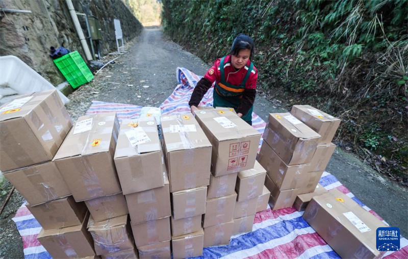 Mazao ya jadi ya kilimo yavutia watu wengi kwenye soko la bidhaa la Mwaka Mpya wa Jadi wa China Chun’an, Zhejiang, China