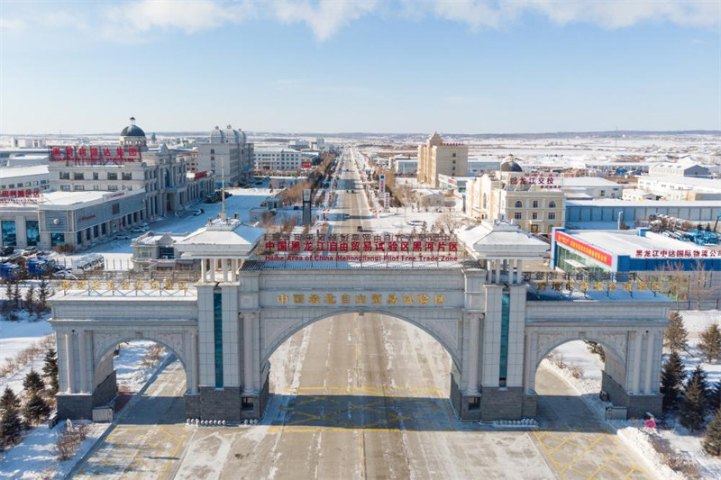 Eneo la biashara huria la Heihe kaskazini zaidi mwa China lapata ongezeko kubwa la biashara ya nje
