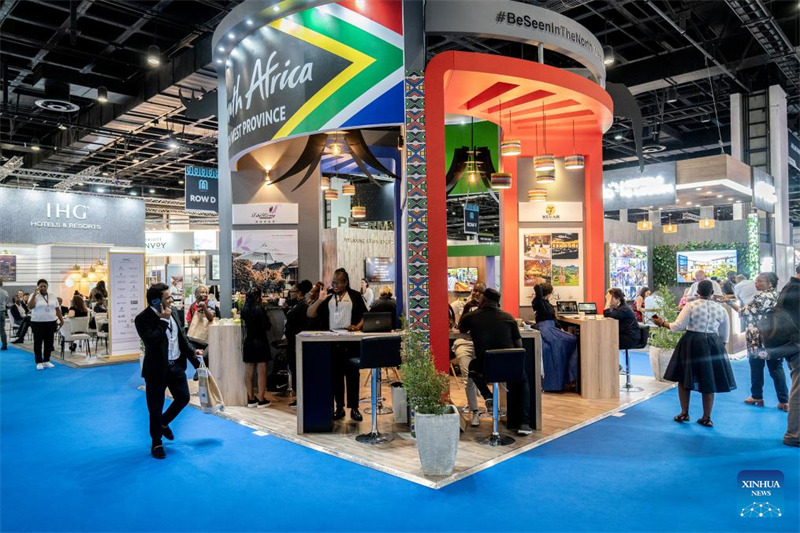 Watu wakishiriki kwenye maonyesho ya Meetings Africa 2024 mjini Johannesburg, Afrika Kusini, Februari 27, 2024. (Picha na Shiraaz Mohamed/Xinhua)