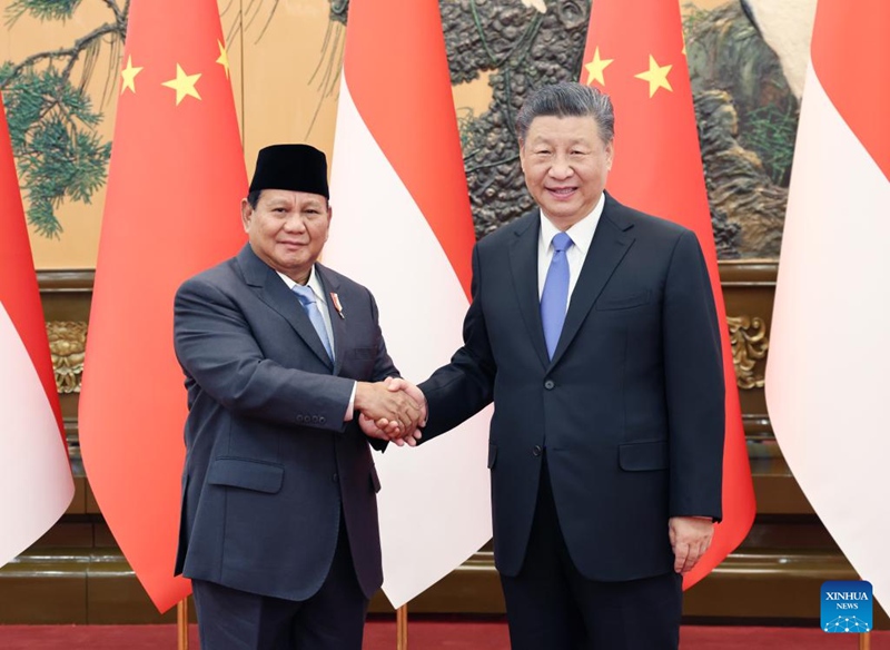 Rais Xi Jinping afanya mazungumzo na Rais Mteule wa Indonesia Prabowo Subianto
