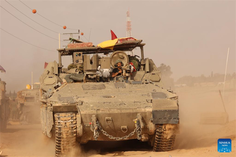 Wanajeshi wa Israel wakionekana karibu na mpaka na Ukanda wa Gaza, Kusini mwa Israel, Mei 27, 2024. (Picha na Gil Cohen Magen/Xinhua)
