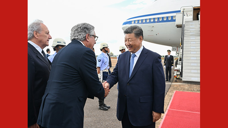 Xi awasili Brasilia kwa ziara ya kiserikali nchini Brazil
