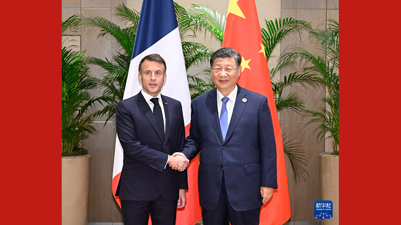 Rais Xi Jinping wa China akutana na Rais wa Ufaransa Emmanuel Macron