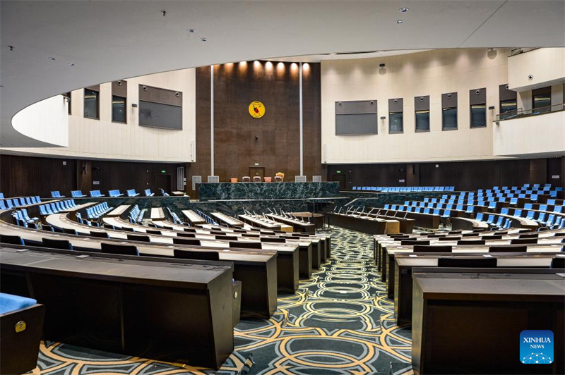 Picha iliyopigwa Novemba 19, 2024 ikionyesha jumba jipya la Bunge la Taifa la Cameroon, mjini Yaounde, Cameroon. (Xinhua/Kepseu)