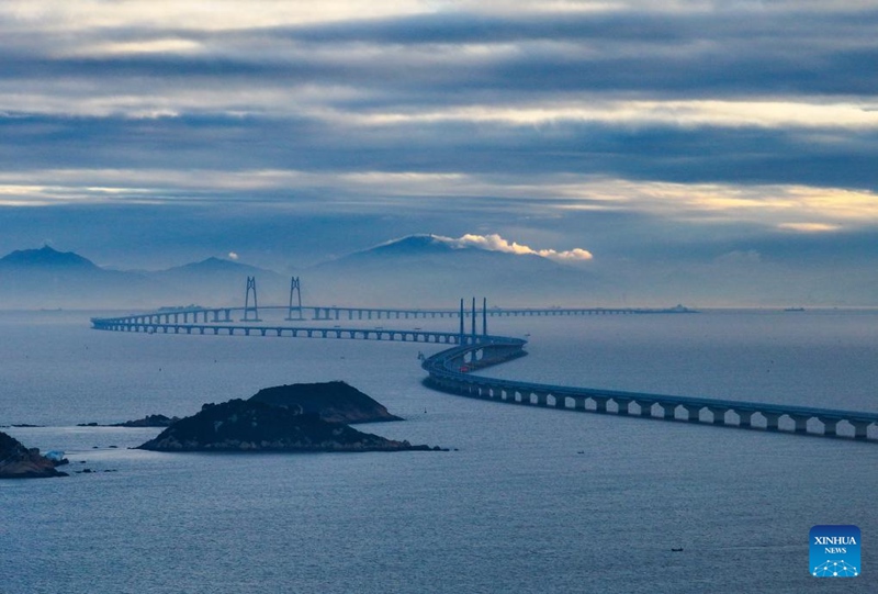 Mwonekano wa mitandao ya barabara katika Eneo la Ghuba Kuu ya Guangdong-Hong Kong-Macao, China