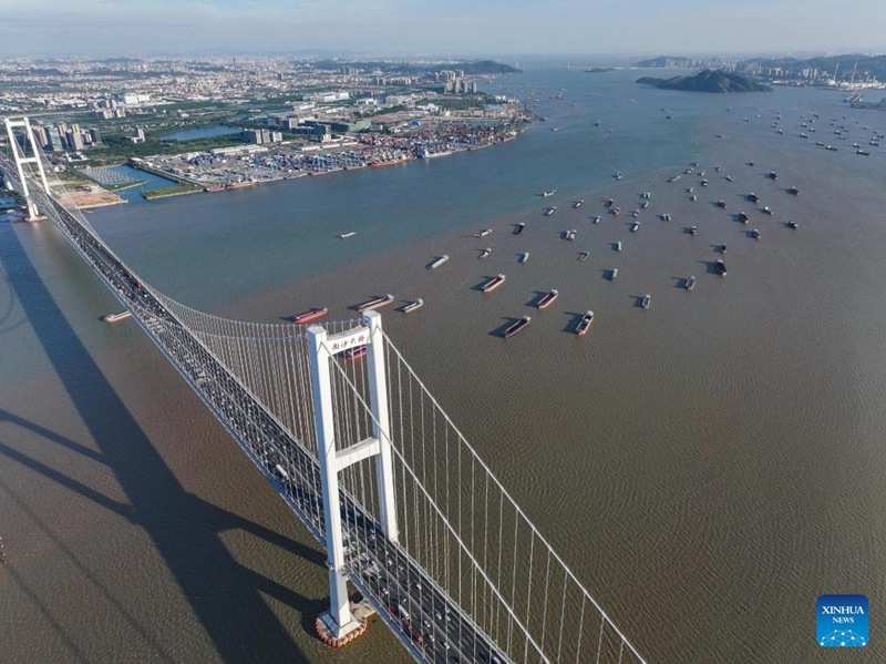 Mwonekano wa mitandao ya barabara katika Eneo la Ghuba Kuu ya Guangdong-Hong Kong-Macao, China