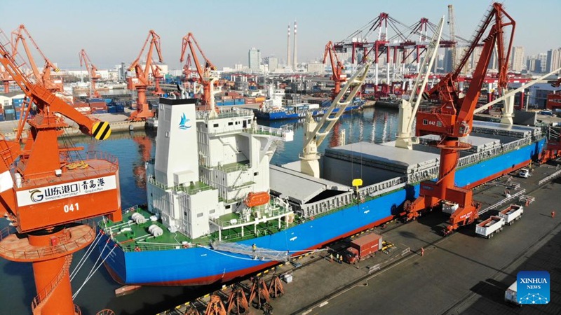 Njia mpya ya usafiri wa moja kwa moja wa meli za mizigo kati ya China na kusini mashariki mwa Afrika yafunguliwa Qingdao, China