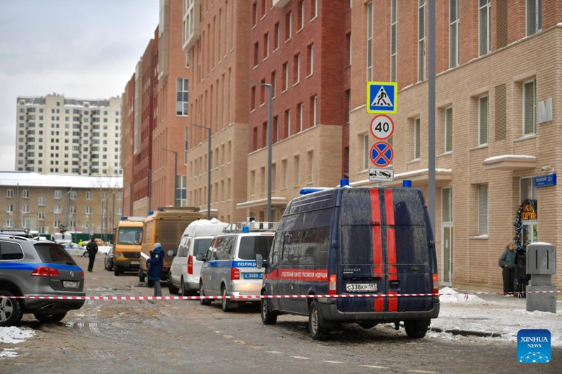 Picha hii iliyopigwa Desemba 17, 2024 ikionyesha eneo la mlipuko mjini Moscow, Russia. (Picha na Alexander Zemlianichenko Jr/Xinhua)