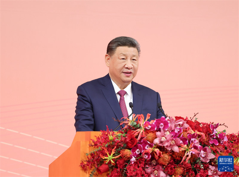 Rais Xi Jinping akishiriki na kutoa hotuba kwenye tafrija ya kumkaribisha iliyoandaliwa na serikali ya Mkoa wa Utawala Maalum wa Macao Desemba 19 2024. (Xinhua/Ju Peng)