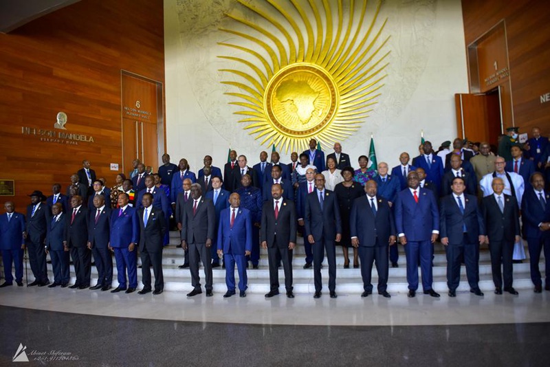 Picha hii iliyopigwa Februari 17, 2024 ikionesha muonekano wa Mkutano wa Kawaida wa 37 wa Baraza Kuu la Viongozi wa Nchi wanachama wa Umoja wa Afrika (AU) uliofanyika mjini Addis Ababa, Ethiopia. (Xinhua/Michael Tewelde)