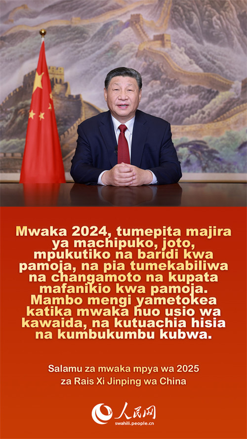Salamu za mwaka mpya wa 2025 za Rais Xi Jinping wa China