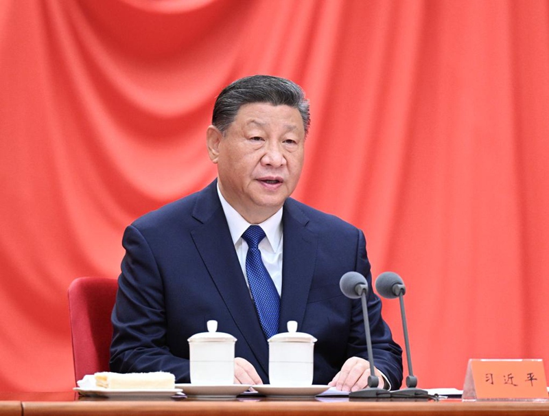 Xi Jinping, Rais wa China ambaye pia ni katibu mkuu wa Kamati Kuu ya Chama cha Kikomunisti cha China (CPC) na mwenyekiti wa Kamati Kuu ya Kijeshi ya China (CMC), akihutubia mkutano wa nne wa wajumbe wote wa kamati kuu ya 20 ya Ukaguzi wa Nidhamu ya CPC (CCDI) Januari 6, 2025 (Xinhua/Li Xueren)