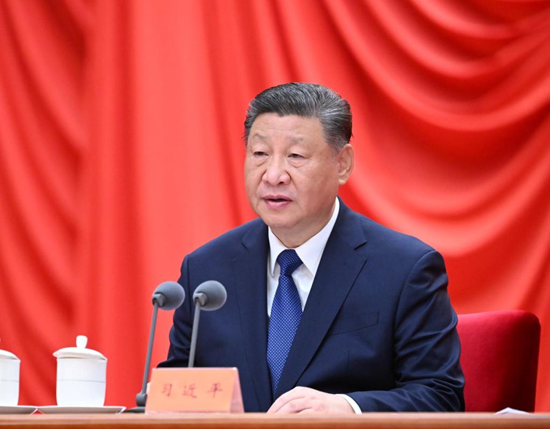 Xi Jinping, Rais wa China ambaye pia ni katibu mkuu wa Kamati Kuu ya Chama cha Kikomunisti cha China (CPC) na mwenyekiti wa Kamati Kuu ya Kijeshi ya China (CMC), akihutubia mkutano wa nne wa wajumbe wote wa kamati kuu ya 20 ya Ukaguzi wa Nidhamu ya CPC (CCDI) Januari 6, 2025 (Xinhua/Xie Huanchi)