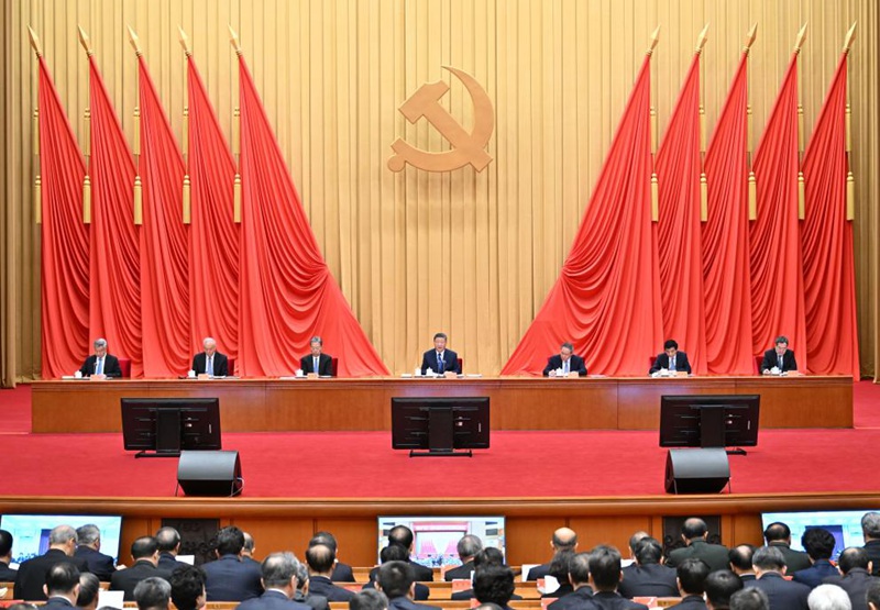 Xi Jinping, Rais wa China ambaye pia ni katibu mkuu wa Kamati Kuu ya Chama cha Kikomunisti cha China (CPC) na mwenyekiti wa Kamati Kuu ya Kijeshi ya China (CMC), akihutubia mkutano wa nne wa wajumbe wote wa kamati kuu ya 20 ya Ukaguzi wa Nidhamu ya CPC (CCDI) Januari 6, 2025. (Xinhua/Yue Yuewei)