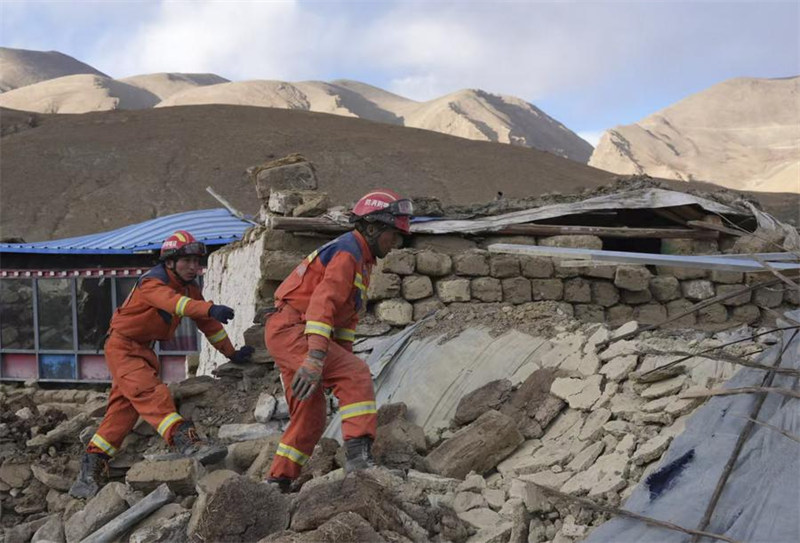 Tetemeko la ardhi mkoani Xizang, China laua watu 126, juhudi za pande zote za uokoaji zaendelea