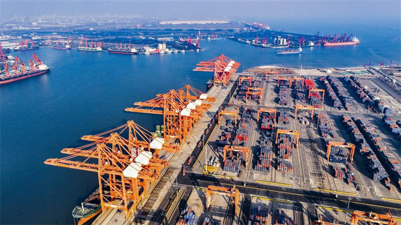 Picha ikionyesha mwonekano wa Bandari ya Tangshan katika Mkoa wa Hebei, kaskazini mwa China, Januari 13, 2025. (Picha na Liu Mancang/Xinhua)
