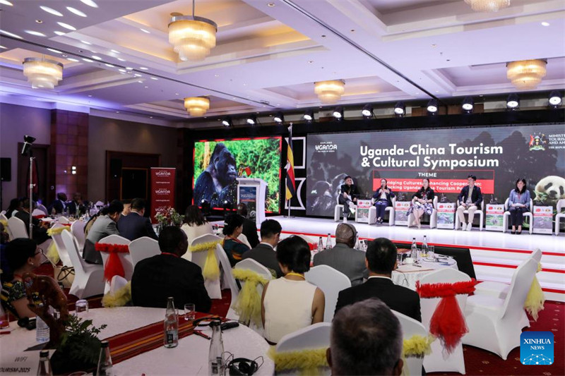Picha hii iliyopigwa Januari 21, 2025 inaonyesha semina ya Kongamano la Utalii na Utamaduni kati ya Uganda na China ikifanyika mjini Kampala, mji mkuu wa Uganda. (Picha na Hajarah Nalwadda/Xinhua)