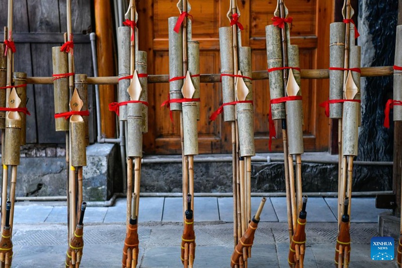 Maandhari ya Kijiji cha Kabila la Wadong cha Zhaoxing mkoani Guizhou, China