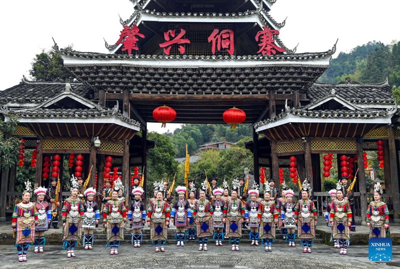 Maandhari ya Kijiji cha Kabila la Wadong cha Zhaoxing mkoani Guizhou, China
