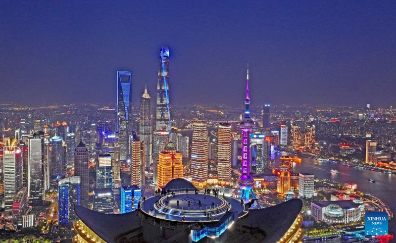 Jukwaa la kutazama mandhari ya mji juu ya Jengo la White Magnolia la Shanghai, China lafunguliwa kwa umma