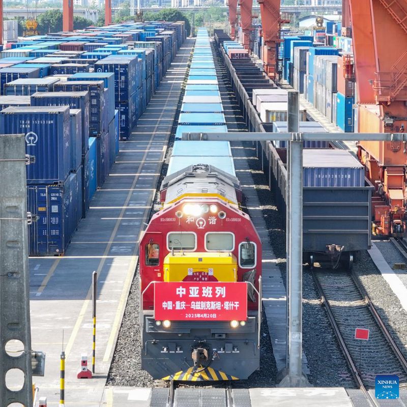 Njia ya treni ya mizigo yaunganisha Mji wa Chongqing, China na Asia ya Kati