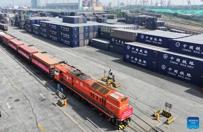 Treni ya mizigo ya China-Asia ya Kati yafunga safari kutoka Bandari ya Tianjin kuelekea Tashkent