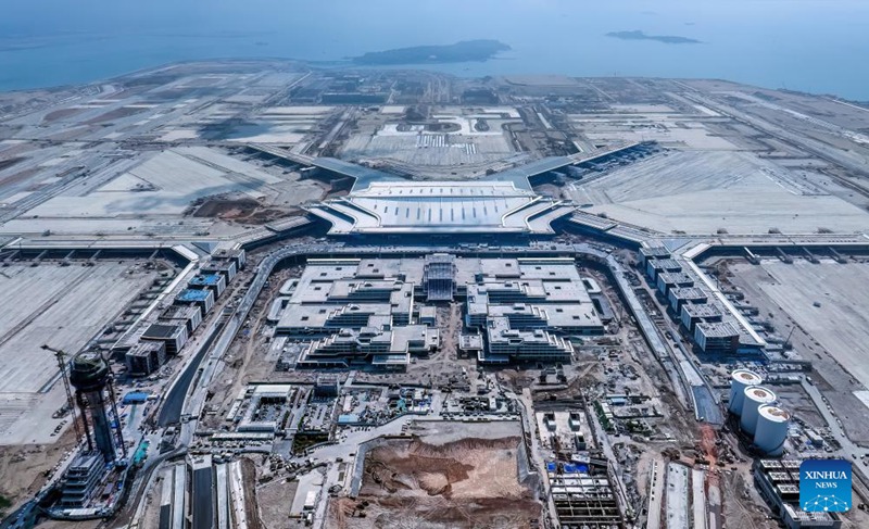 Uwanja wa Ndege wa Kimataifa wa Xiang'an waendelea kujengwa mjini Xiamen, Fujian, China