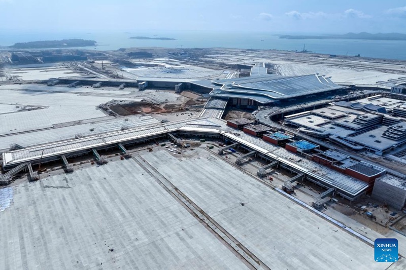 Uwanja wa Ndege wa Kimataifa wa Xiang'an waendelea kujengwa mjini Xiamen, Fujian, China