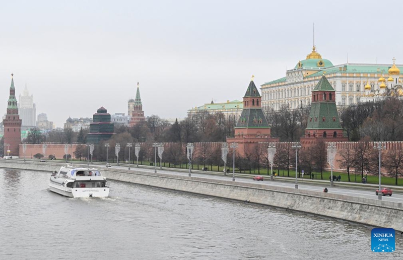 Picha hii iliyopigwa Desemba 1, 2025 ikionyesha mandhari ya Kremlin mjini Moscow, Russia. (Xinhua/Hao Jianwei)