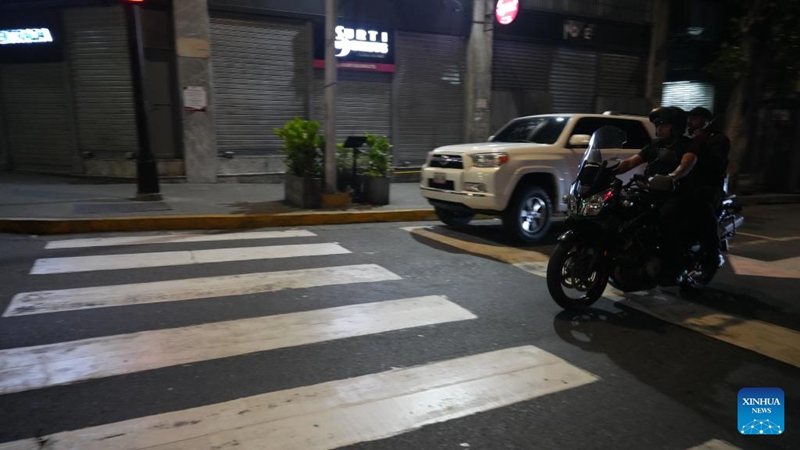 Picha hii iliyopigwa Januari 3, 2026 ikionyesha eneo karibu na Ikulu ya rais mjini Caracas, Venezuela. (Xinhua)