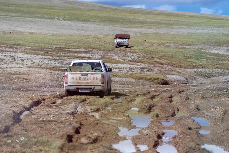 Alikimbia kwa kasi kumwokoa mtoto swala wa Tibet aliyeanguka majini