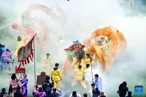 "Tamasha la Maolong" la kabila la Wayilao lasherehekewa kwa ngoma ya dragoni mkoani Guizhou, China