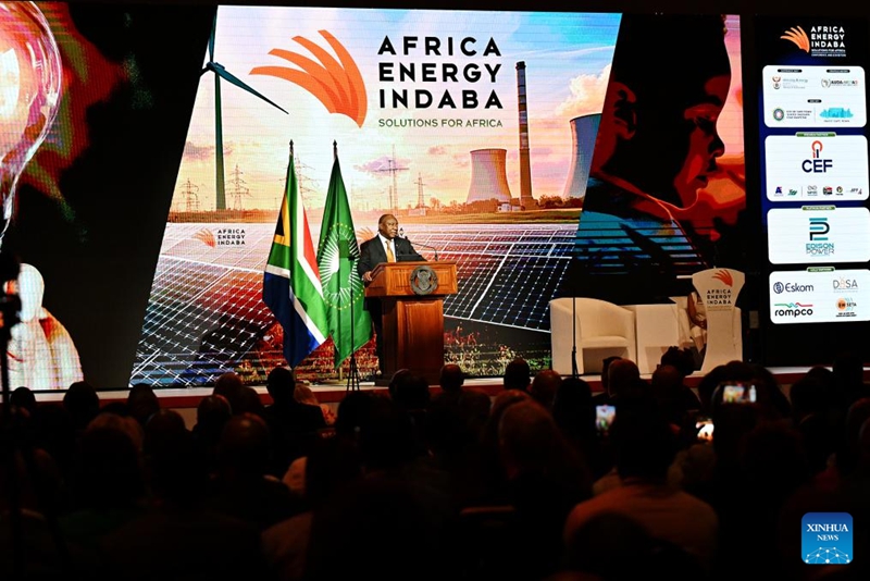 Rais wa Afrika Kusini Cyril Ramaphosa akizungumza kwenye Mkutano wa Nishati wa Afrika 2026 (Africa Energy Indaba 2026) mjini Cape Town, Afrika Kusini, Machi 4, 2026. (Picha na Xabiso Mkhabela/Xinhua)