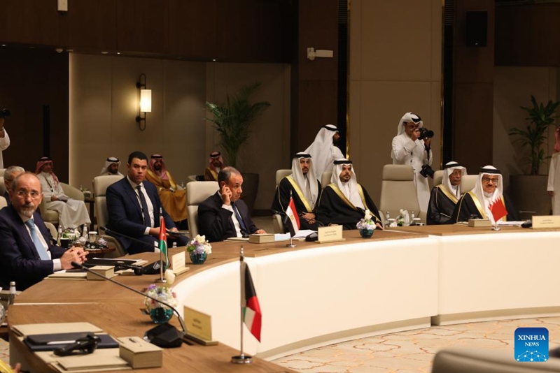 Picha iliyopigwa mapema Machi 19, 2026 ikionyesha  ukumbi wa mkutano wa mashauriano wa mawaziri  kuhusu maendeleo ya kikanda, Riyadh, Saudi Arabia. (Xinhua/Wang Haizhou)