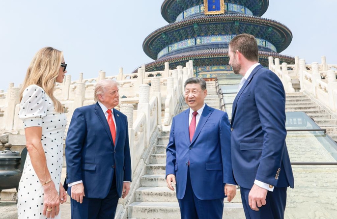 Marais Xi na Trump watembelea Bustani ya Tiantan